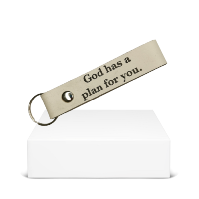 Leather Keyring – God Has a Plan for You