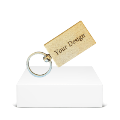 Personalised Wooden Keyring (Rectangle Style)